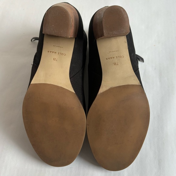 Cole Haan Grand OS Davenport Nubuck Zip Leather Ankle Boots Black Size 7B - Picture 14 of 17